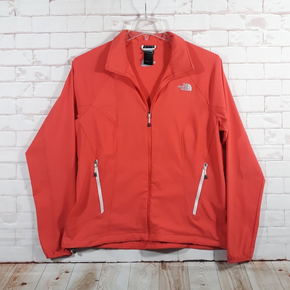 The North Face Light Jacket Womens Size XL Full Zip Red Outdoor Windbreaker